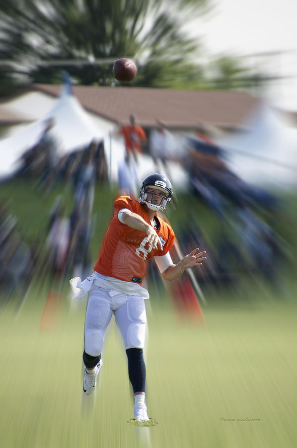 Chicago Bears Photograph - Chicago Bears QB Jimmy Clausen Training Camp 2014 04 by Thomas Woolworth