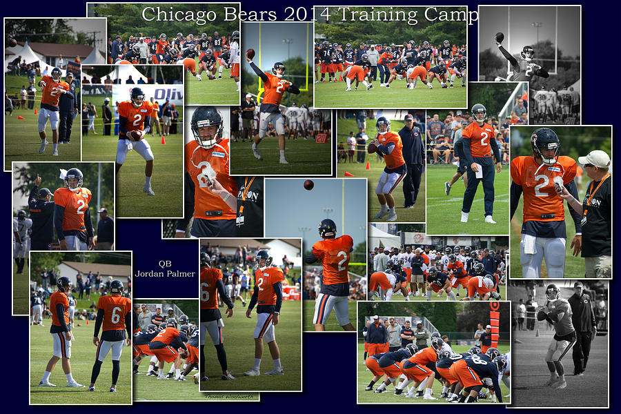 Chicago Bears QB Jordan Palmer Training Camp 2014 Collage Photograph by Thomas Woolworth