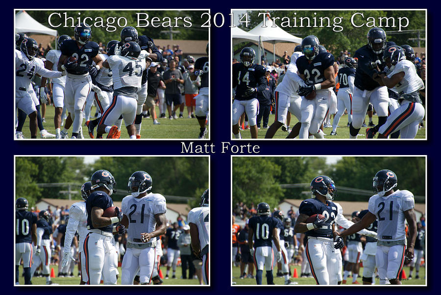Chicago Bears RB Matt Forte Training Camp 2014 Set 01 Photograph by Thomas Woolworth