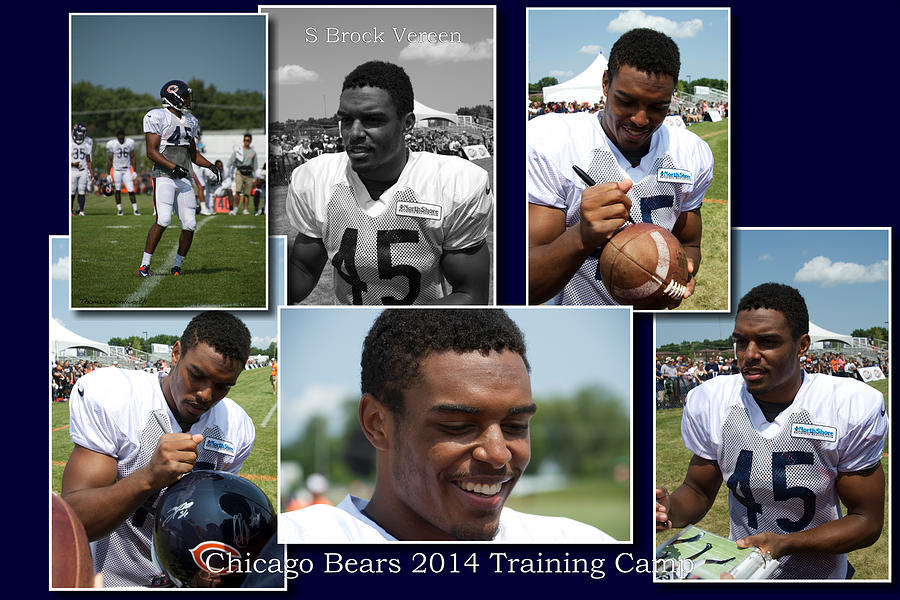 Chicago Bears S Brock Vereen Training Camp 2014 Collage Photograph by Thomas Woolworth