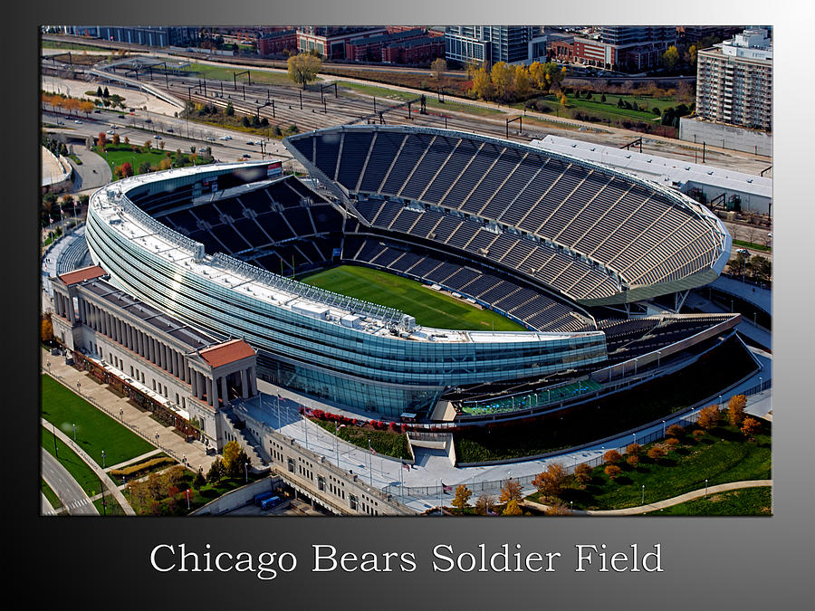 Chicago Bears Soldier Field Digital Art by Thomas Woolworth
