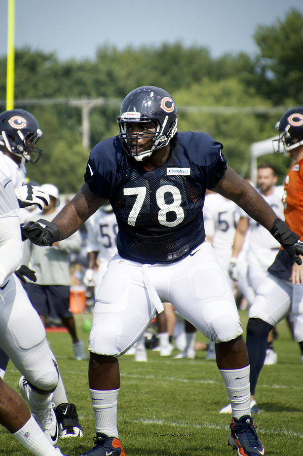 Chicago Bears T James Brown Training Camp 2014 by Thomas Woolworth