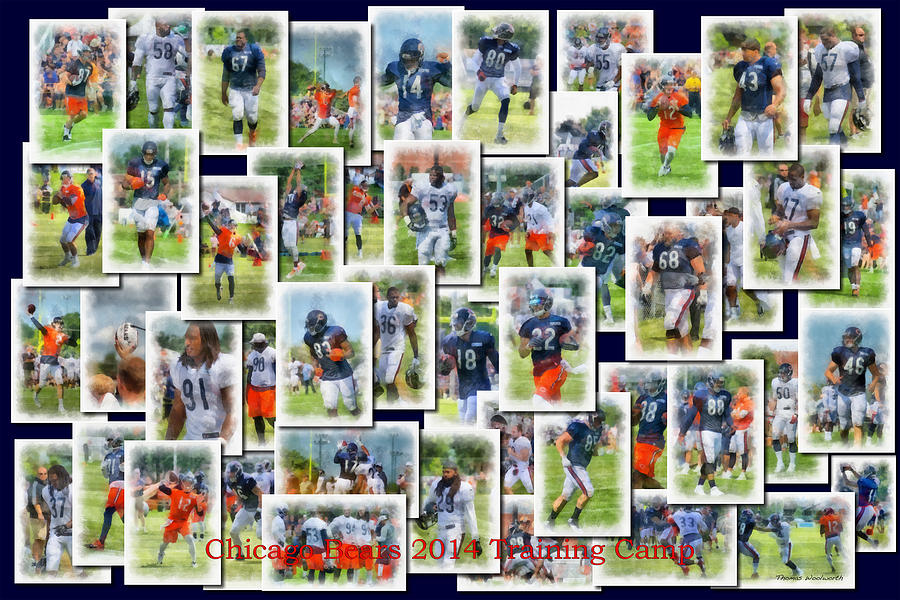 Chicago Bears Training Camp 2014 Collage PA 01 Photograph by Thomas ...