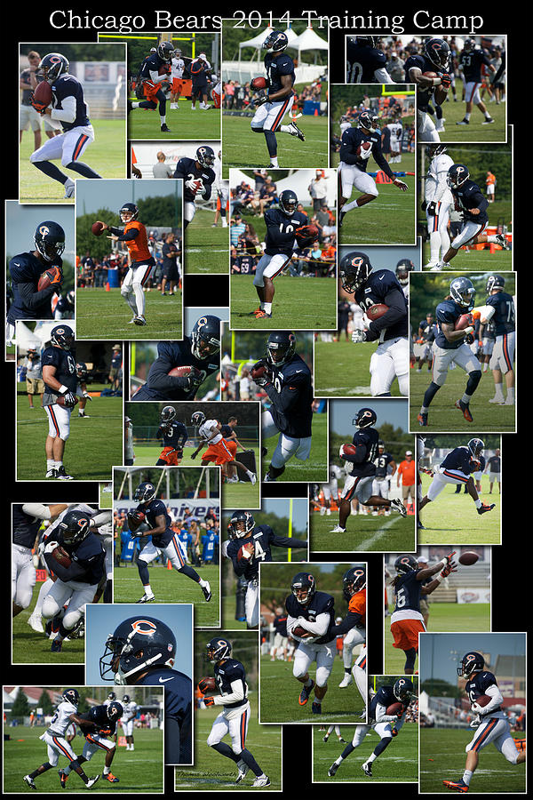 Chicago Bears Training Camp 2014 The Ball Collage V Photograph by Thomas Woolworth