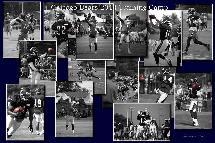 Chicago Bears Training Camp 2014 The Ball SC Collage Photograph by Thomas Woolworth