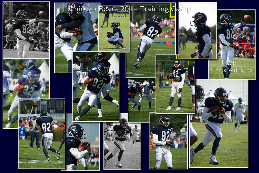 Chicago Bears WR Chris Williams Training Camp 2014 Collage Photograph by Thomas Woolworth