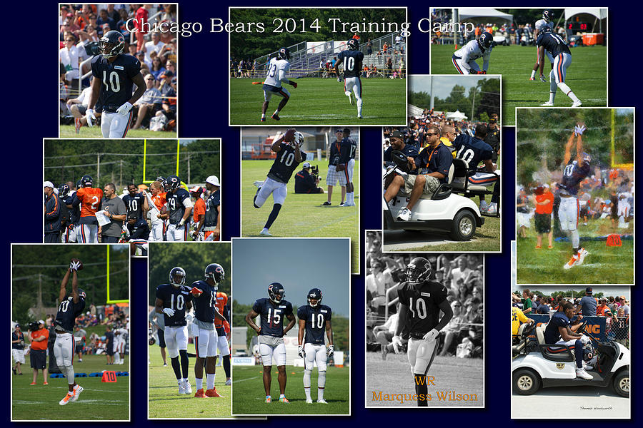 Chicago Bears WR Marquess Wilson Training Camp 2014 Collage Photograph by Thomas Woolworth