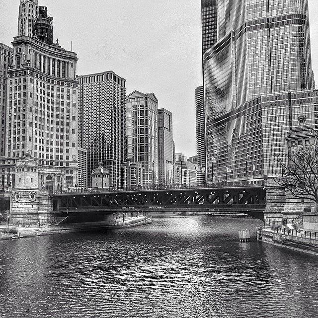 Bridge Photograph - #chicago #blackandwhite #urban by Paul Velgos Bridge Photograph - #chicago #blackandwhite #urban by Paul Velgos