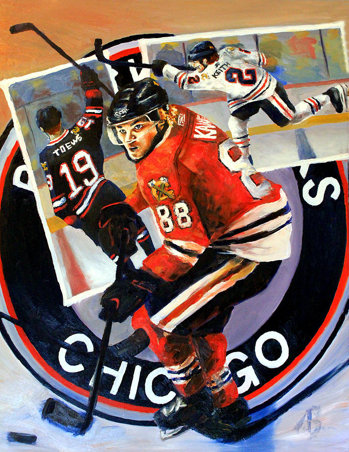 Chicago Blackhawks Painting by Adam Barone | Fine Art America