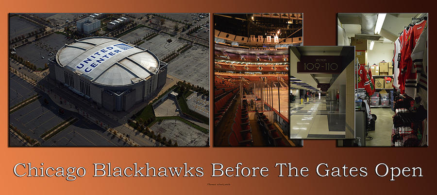 Stan Mikita Photograph - Chicago Blackhawks Before The Gates Open Interior 2 Panel Tan 01 by Thomas Woolworth