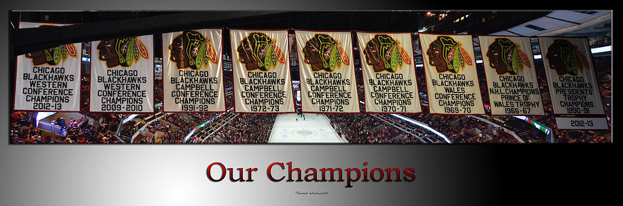 Stan Mikita Photograph - Chicago Blackhawks Our Champions SB by Thomas Woolworth