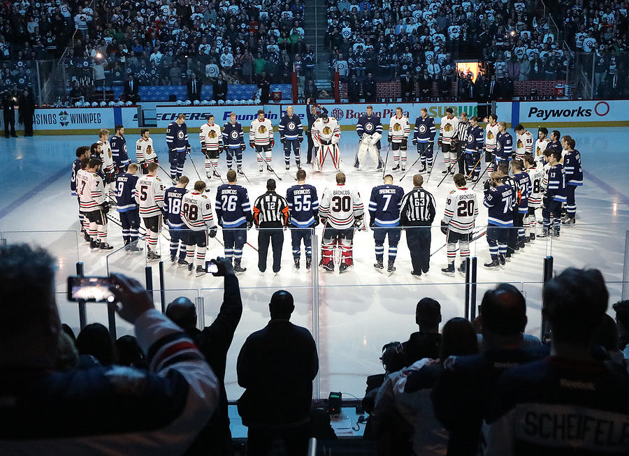 Chicago Blackhawks v Winnipeg Jets Photograph by Jason Halstead