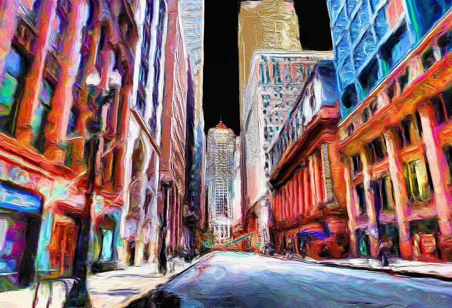 Chicago Board of Trade  Painting by Ely Arsha