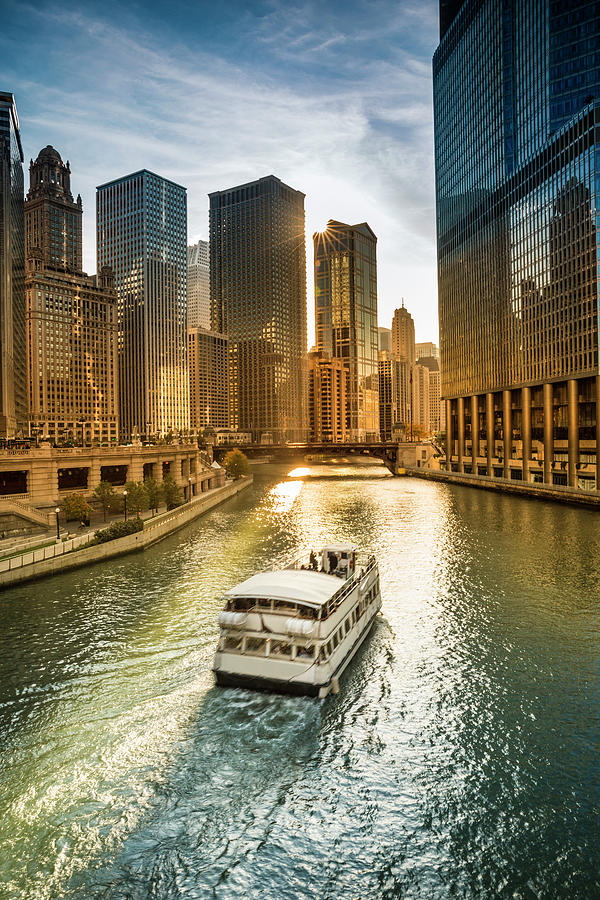 Chicago Cityscape And River Photograph by Pgiam