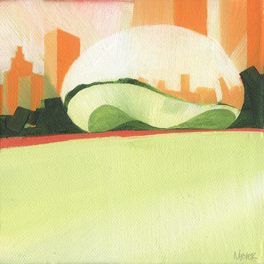 Chicago Painting - Chicago Cloud Gate 78 of 100 by W Michael Meyer