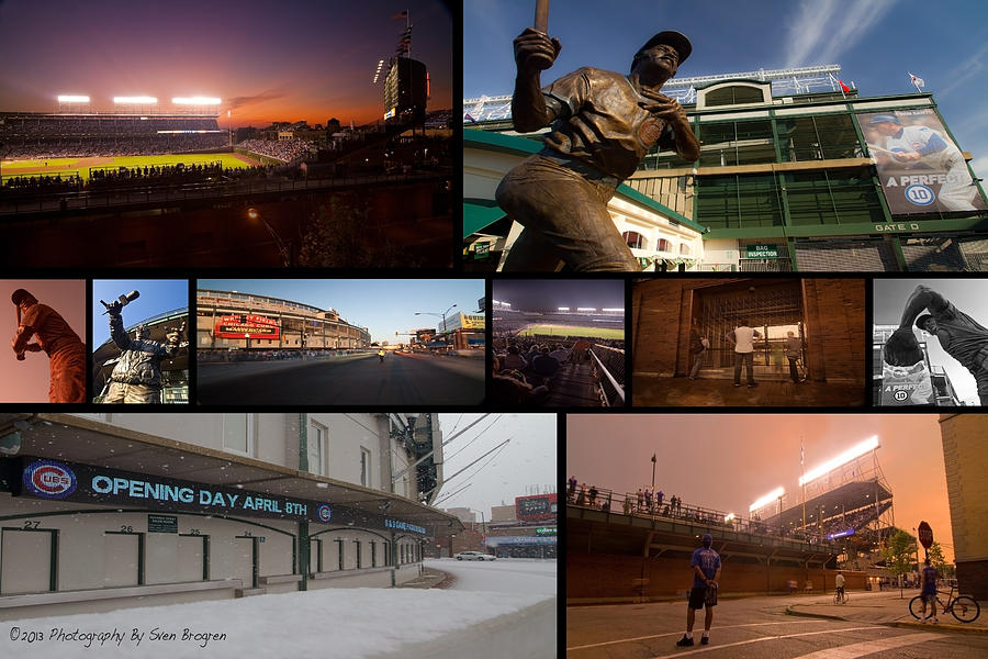 Chicago Cubs Photo Collage Photograph by Sven Brogren