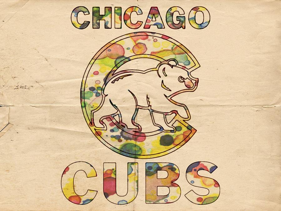 Chicago Cubs Vintage Poster Painting by Florian Rodarte