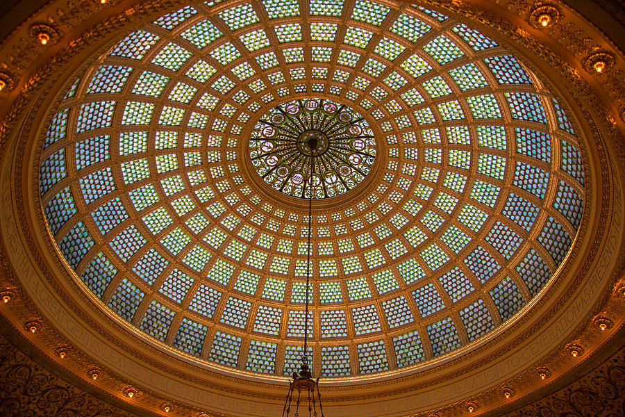 Landscape Photograph - Chicago Culture Center Tiffany Glass Dome by Andrew Slater