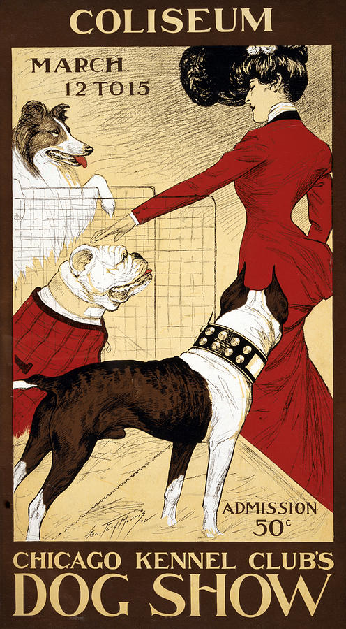 Chicago Dog Show, C1902 Painting by Granger