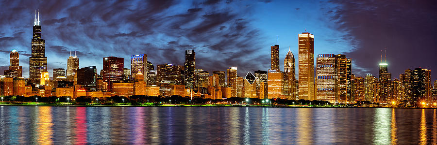 Chicago Evening Reflections Photograph