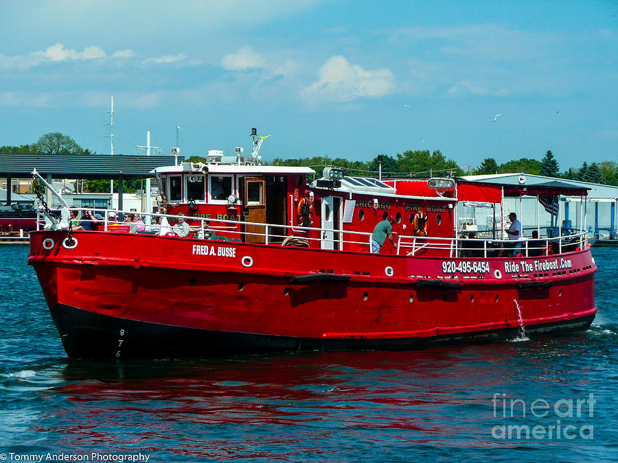 Chicago Photograph - Chicago Fire Boat by Tommy Anderson