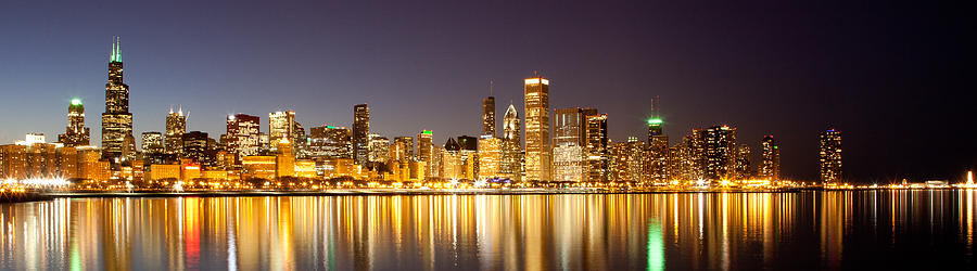 Chicago Glow Photograph by Josh Baker - Pixels