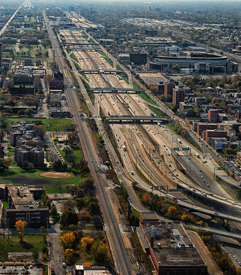 Transportation Photograph - Chicago Highways 02 by Thomas Woolworth