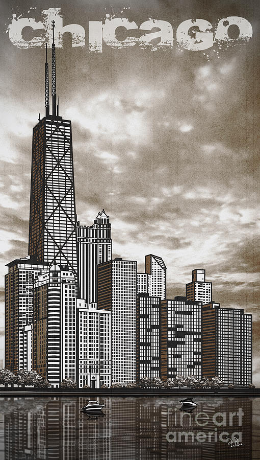 Chicago Illinois Drawing by Doug LaRue Fine Art America