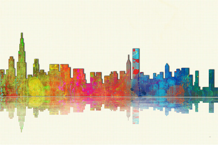 Chicago Illinois Skyline Digital Art by Marlene Watson