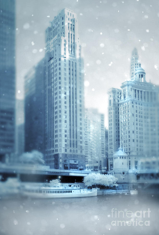 Chicago in snow Photograph by Jill Battaglia