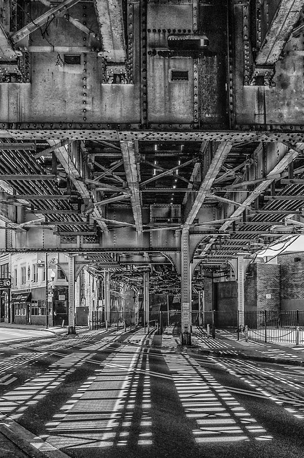Chicago L Track at Clark Street Photograph by Judith Barath