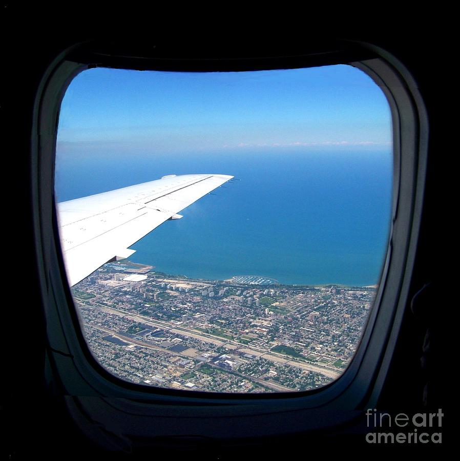 Chicago Lake Shore from Plane Photograph by Charles Robinson