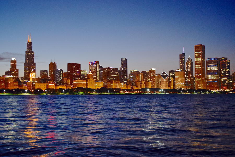 Chicago Lights Photograph by Frozen in Time Fine Art Photography - Fine ...