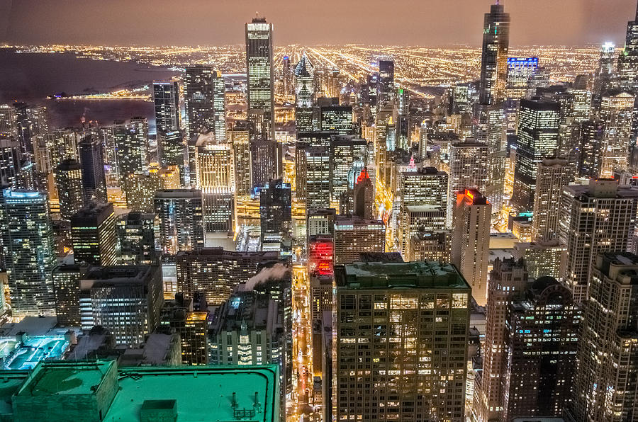Chicago Photograph - Chicago lights by Ryan Crane