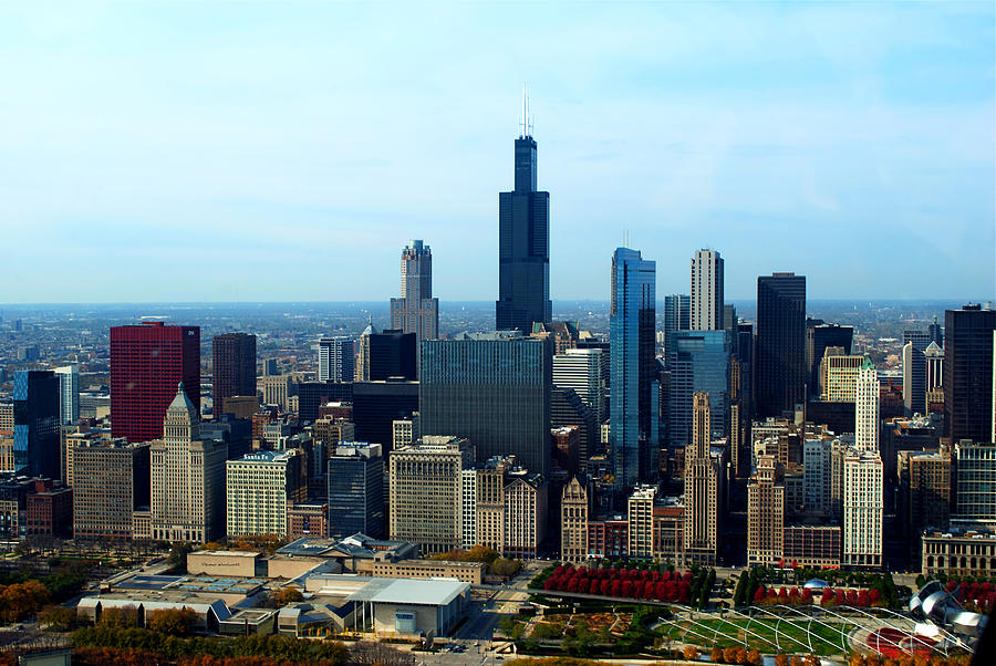 Chicago Looking West 01 Photograph by Thomas Woolworth - Pixels