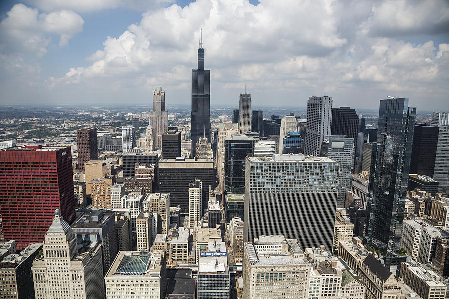 Chicago Loop Aerial Photograph by Adam Romanowicz