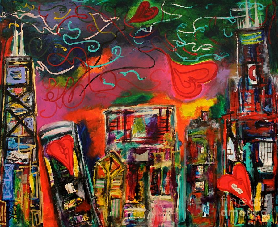 Chicago Love Painting by Monica Zanetti - Fine Art America