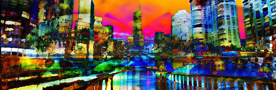 Chicago Digital Art by Lynda Payton