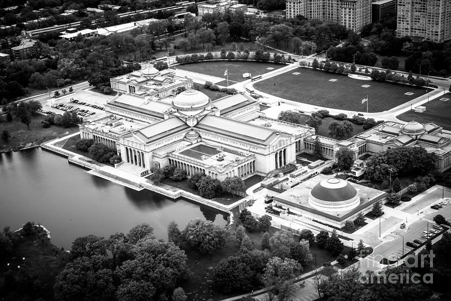 Chicago Photograph - Chicago Museum of Science and Industry Aerial View by Paul Velgos