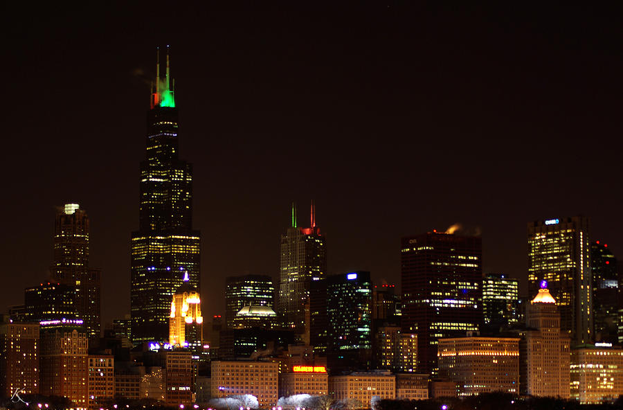 Chicago Night Photograph by Kelly Smith