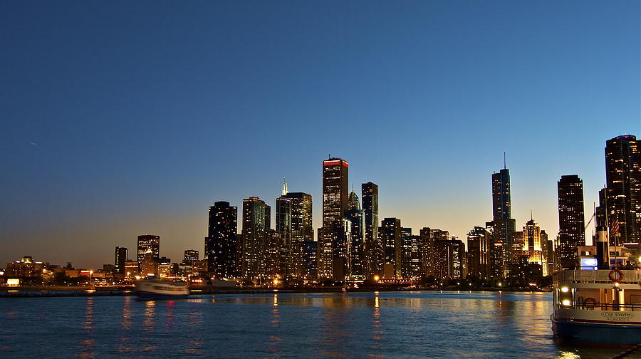 Chicago Nightscape Photograph by John Babis