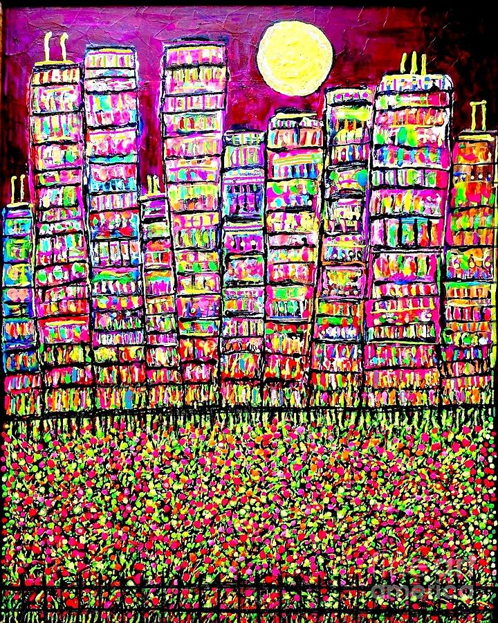 Abstract Painting - Chicago On The Park by Dakos De Sax