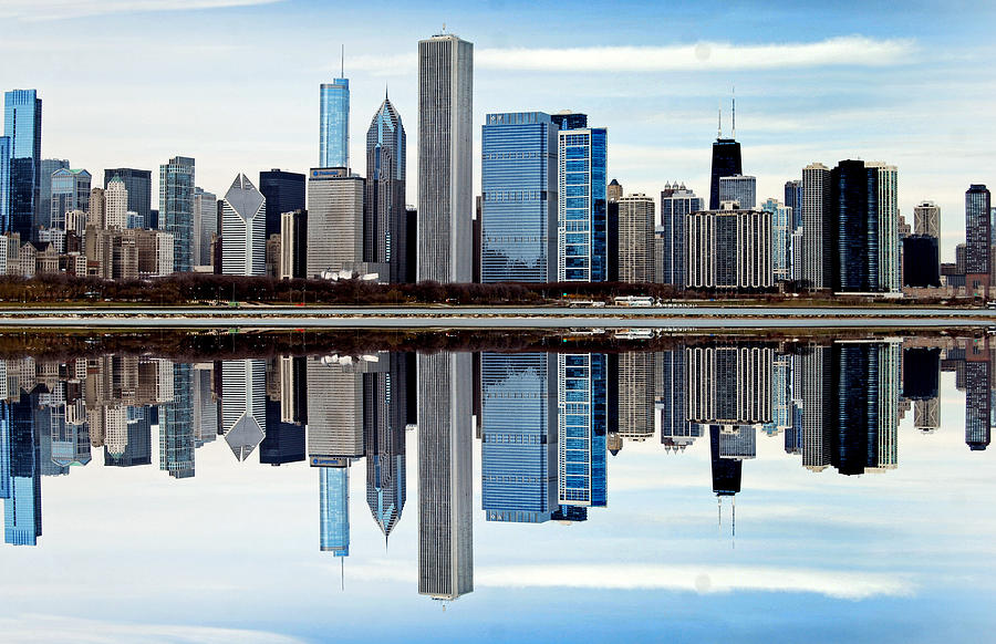 Chicago Photograph - Chicago Reflected by Skip Willits