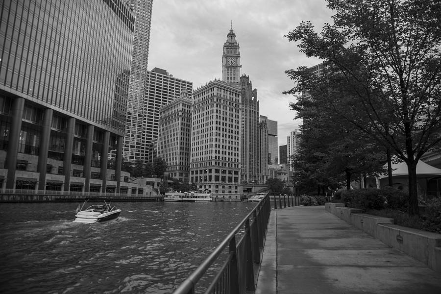 Chicago River and Water Tower Photograph by John McGraw