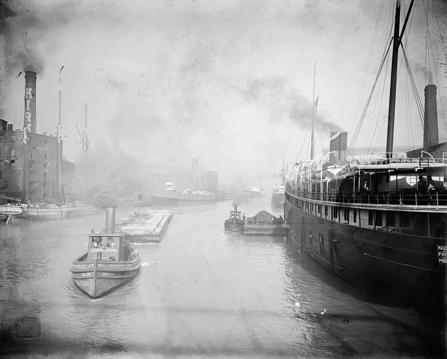 Chicago River, C1905 by Granger