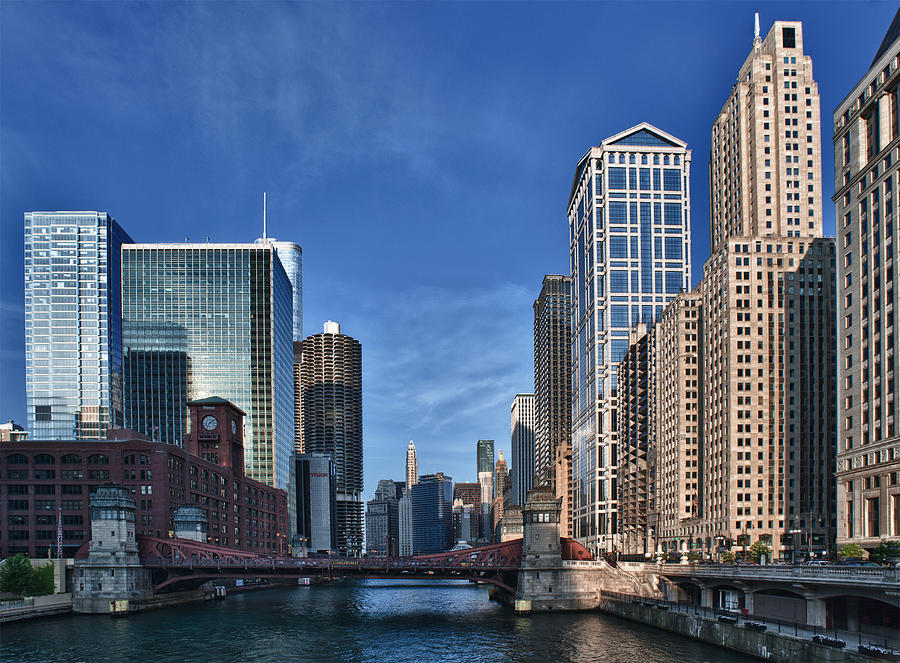 Chicago River Photograph by Sebastian Musial