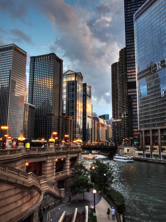 Chicago River - The Mag Mile 003 Photograph by Lance Vaughn