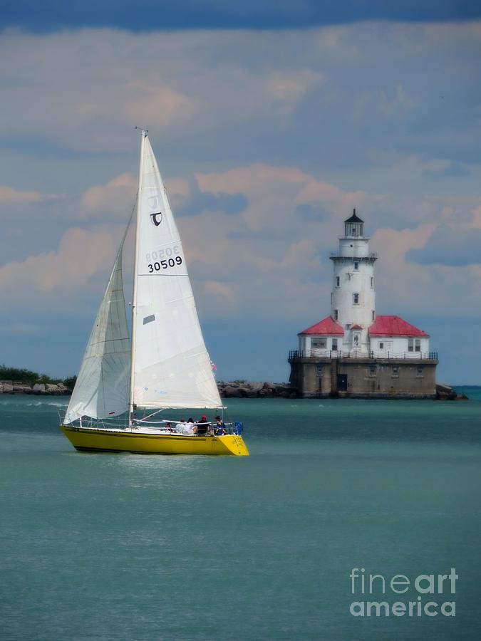 lighthouse sailboat