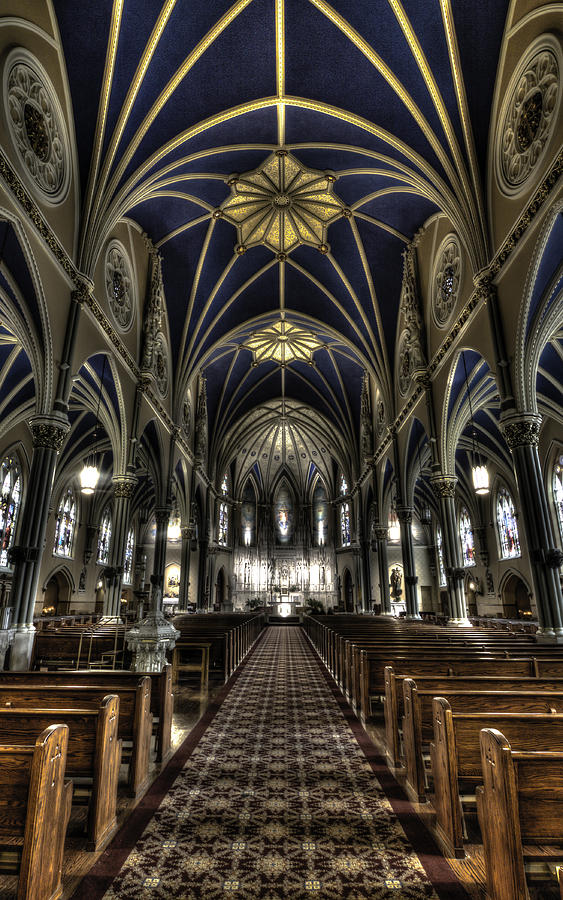 Architecture Photograph - Chicago - Saint Alphonsus Parish by Greg Thiemeyer
