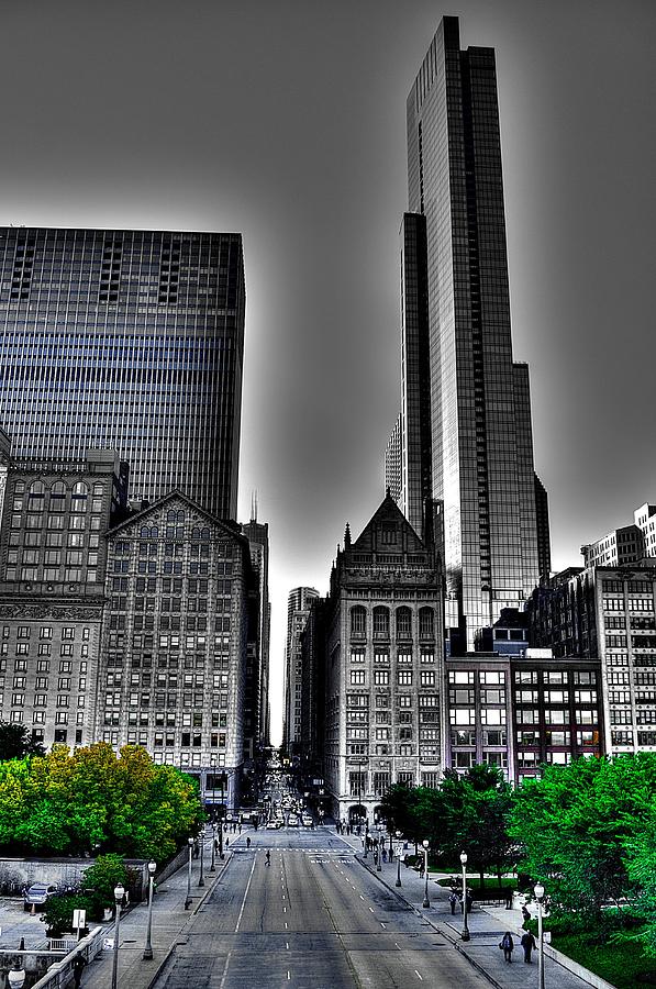 Chicago Skyline 2 BWC Photograph by Richard Zentner